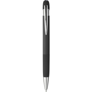 Recycled aluminium ballpen Mael, black (Metallic pen)