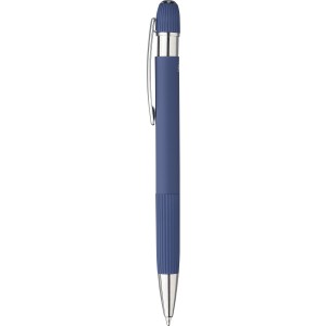 Recycled aluminium ballpen Mael, blue (Metallic pen)