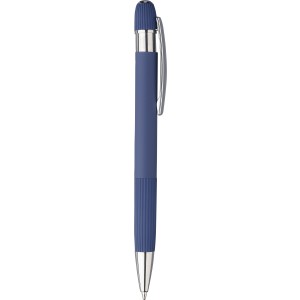 Recycled aluminium ballpen Mael, blue (Metallic pen)