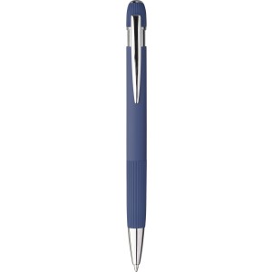 Recycled aluminium ballpen Mael, blue (Metallic pen)