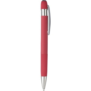 Recycled aluminium ballpen Mael, red (Metallic pen)