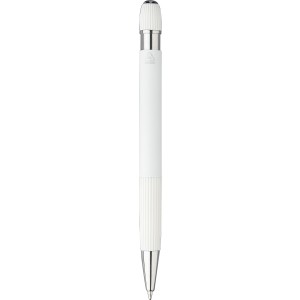 Recycled aluminium ballpen Mael, white (Metallic pen)