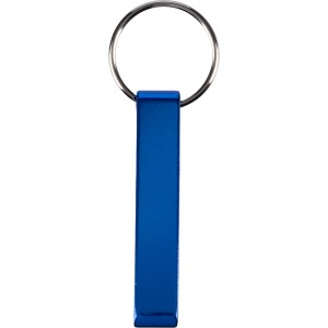 Recycled aluminium key holder Anneliese, cobalt blue (Keychains)