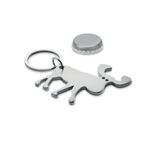 Recycled aluminium key ring, Matt Silver (Keychains)