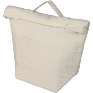 Recycled cotton (220 gsm) rolltop cooler bag Faith, khaki (Cooler bags)