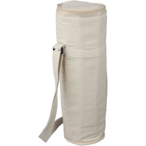 Recycled cotton (270 gsm) bottle cooler bag Eugene, khaki (Cooler bags)