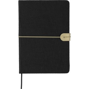 Recycled felt notebook (A5) Dario, black (Notebooks)