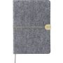 Recycled felt notebook (A5) Dario, grey