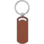 Recycled leather keychain Jill, brown (1172419-11)