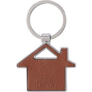 Recycled leather keychain Jim, brown (Keychains)