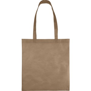 Recycled nonwoven (80 gsm) shopping bag Vian, brown (Shopping bags)