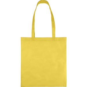 Recycled nonwoven (80 gsm) shopping bag Vian, yellow (Shopping bags)
