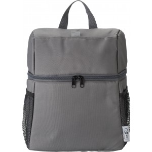 Recycled polyester cooler backpack Elliott, grey (Cooler bags)