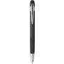 Recycled PU notebook (A5) and ballpen set Tarek, black