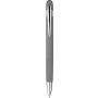 Recycled PU notebook (A5) and ballpen set Tarek, grey