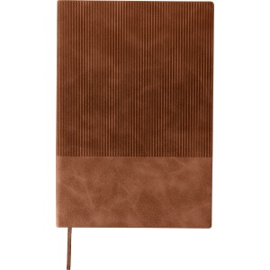Recycled PU notebook (A5) Elian, brown (Notebooks)
