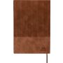 Recycled PU notebook (A5) Elian, brown