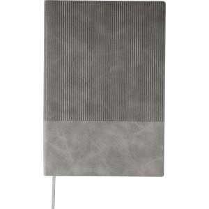 Recycled PU notebook (A5) Elian, grey (Notebooks)
