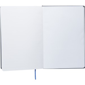 Recycled PU notebook (A5) Elian, light blue (Notebooks)