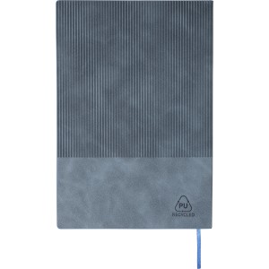 Recycled PU notebook (A5) Elian, light blue (Notebooks)
