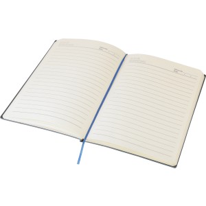 Recycled PU notebook (A5) Elian, light blue (Notebooks)