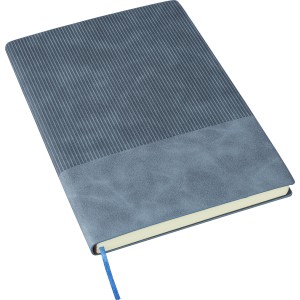 Recycled PU notebook (A5) Elian, light blue (Notebooks)