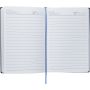 Recycled PU notebook (A5) Elian, light blue