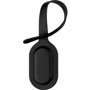 Recycled PU tag Kaia, black (Keychains)