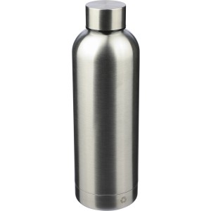 Recycled stainless steel bottle Isaiah, silver (Water bottles)