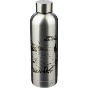 Recycled stainless steel bottle Isaiah, silver (Water bottles)