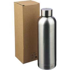 Recycled stainless steel bottle Isaiah, silver (Water bottles)