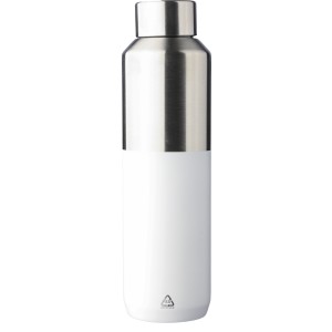 Recycled stainless steel drinking bottle (600 ml) Esen, whit (Thermos)