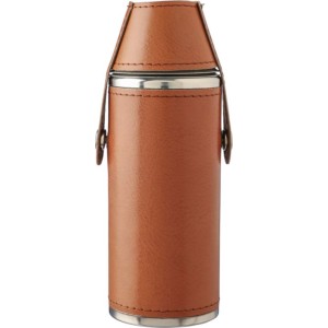 Recycled stainless steel flask Brock, brown (Mugs)