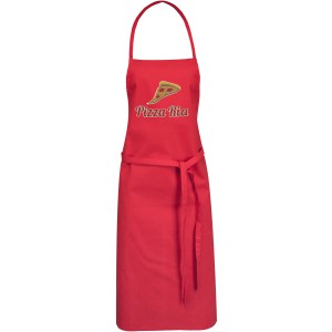 Reeva 100% cotton apron with tie-back closure, Red (Apron)