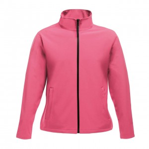 ABLAZE WOMEN'S PRINTABLE SOFTSHELL, Hot Pink/Black