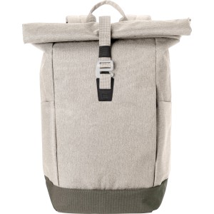 Polyester (600D) roll-top backpack Oberon, beige