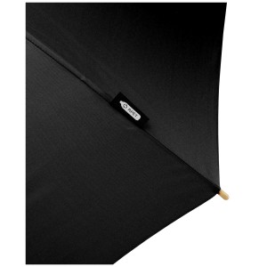 Romee 30'' windproof recycled PET golf umbrella, Solid black (Golf umbrellas)