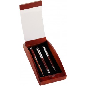 Rosewood writing set Paulette, brown (Pen sets)