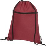 Ross RPET drawstring backpack, Heather dark red (12051802)