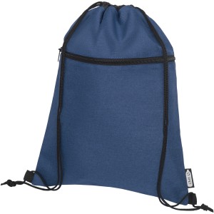 Ross RPET drawstring backpack, Heather navy (Backpacks)