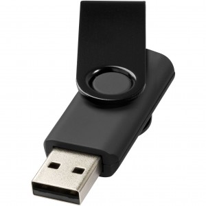 Rotate metallic USB, black, 4GB