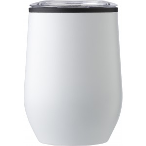 Stainless steel travel mug Zoe, white