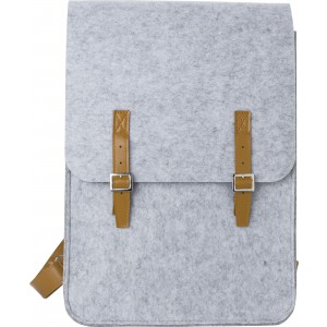 RPET felt backpack Avery, light grey (Backpacks)