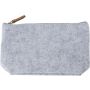 RPET felt toiletry bag Lucy, light grey