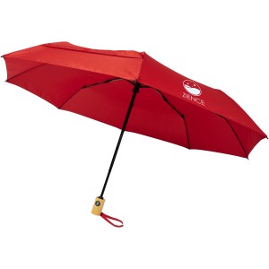 RPET folding umbrella , Red (Foldable umbrellas)