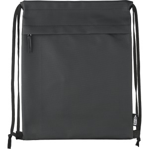 rPET polyester (600D) drawstring backpack Auri, black (Backpacks)