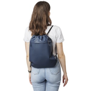 rPET polyester (600D) drawstring backpack Auri, blue (Backpacks)