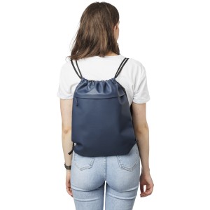 rPET polyester (600D) drawstring backpack Auri, blue (Backpacks)