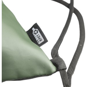 rPET polyester (600D) drawstring backpack Auri, green (Backpacks)