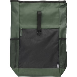 rPET polyester (600D) roll-top backpack Yani, green (Backpacks)